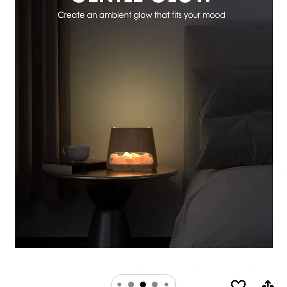 Orange Salt Lamp & Flame Essential Oil Diffuser